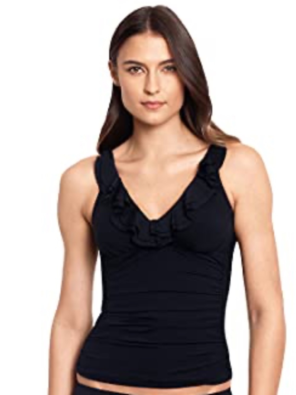 Lauren Ralph Lauren Women S Ruffle Underwire Tankini Top - Picture 2 of 2